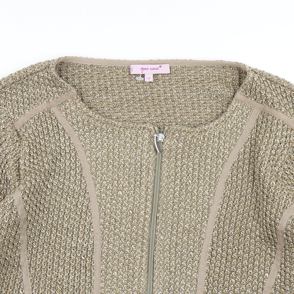 Per Una Womens Brown  Knit Jacket  Size M
