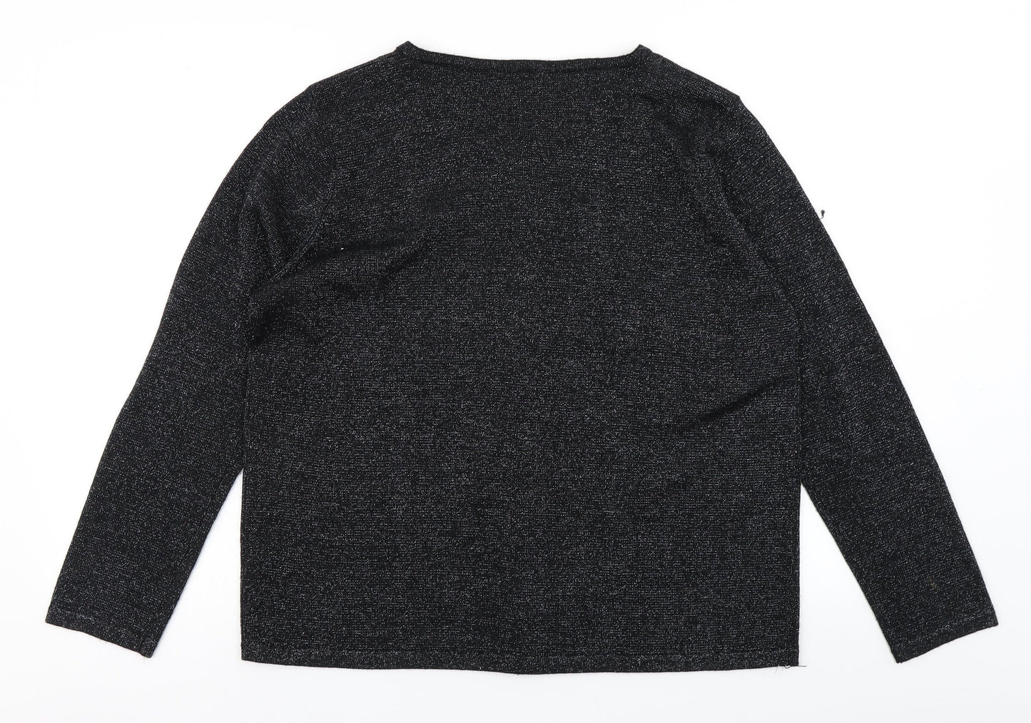 BM Womens Black  Knit Cardigan Jumper Size M