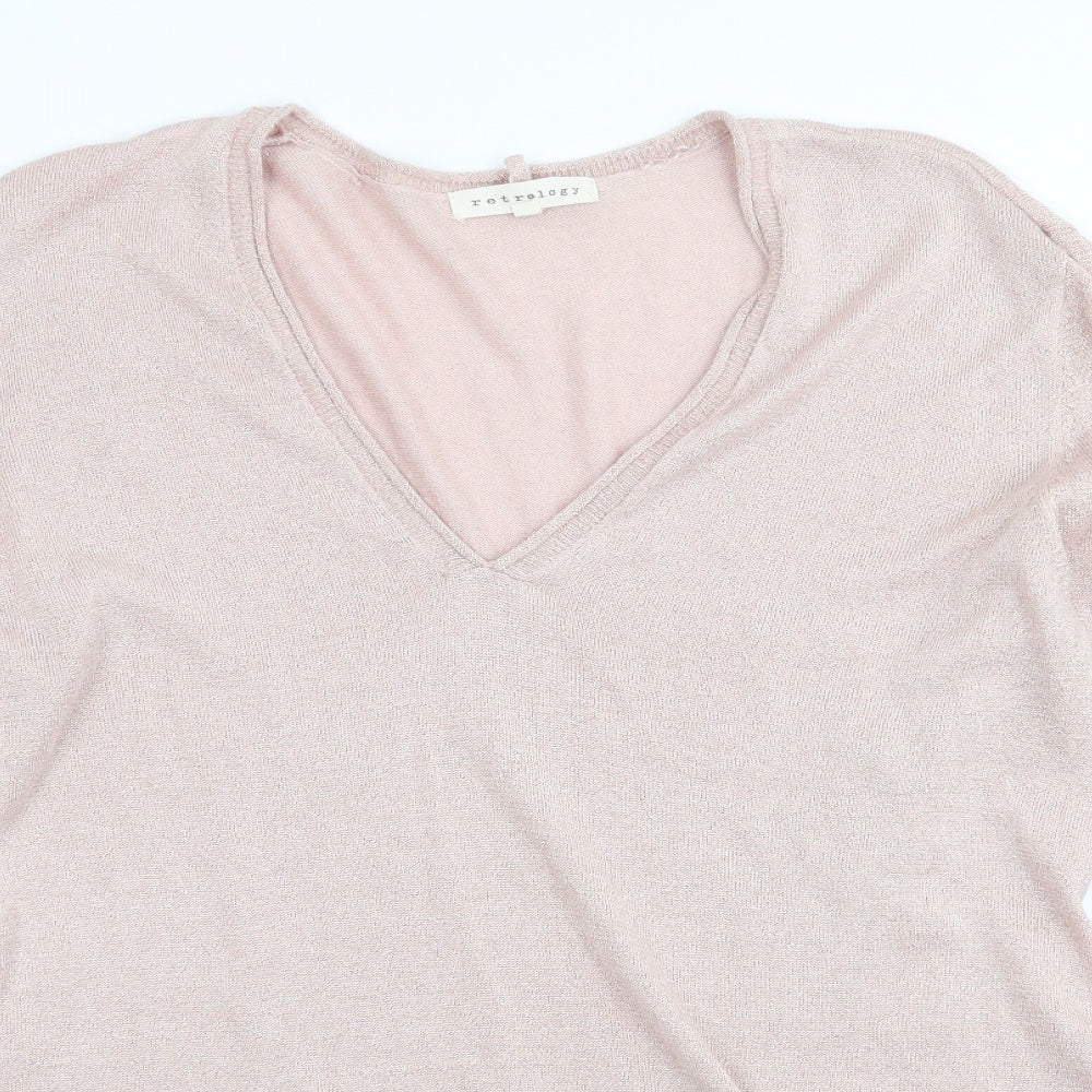 retrology Womens Pink   Pullover Jumper Size L