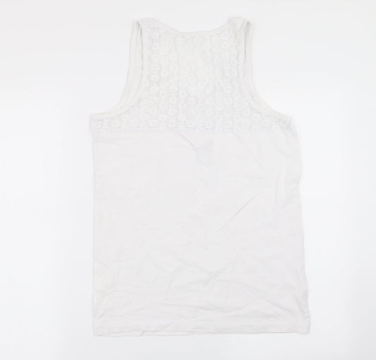 love to lounge Womens White Geometric  Top Pyjama Top Size 14
