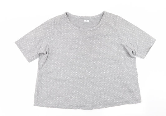 River Island Womens Grey Polka Dot  Top Pyjama Top Size 12