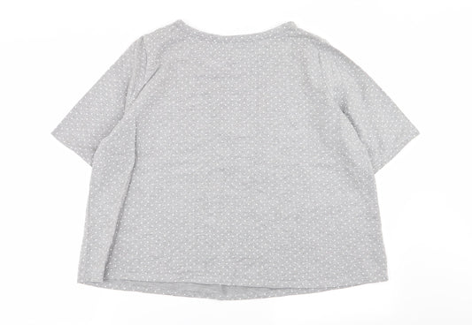 River Island Womens Grey Polka Dot  Top Pyjama Top Size 12
