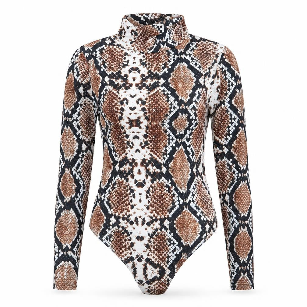 PLT Womens Multicoloured Geometric  Bodysuit One-Piece Size 10