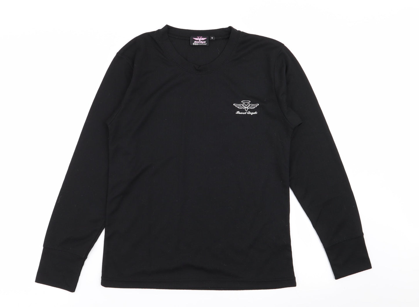 Board Angels Womens Black   Basic T-Shirt Size 12