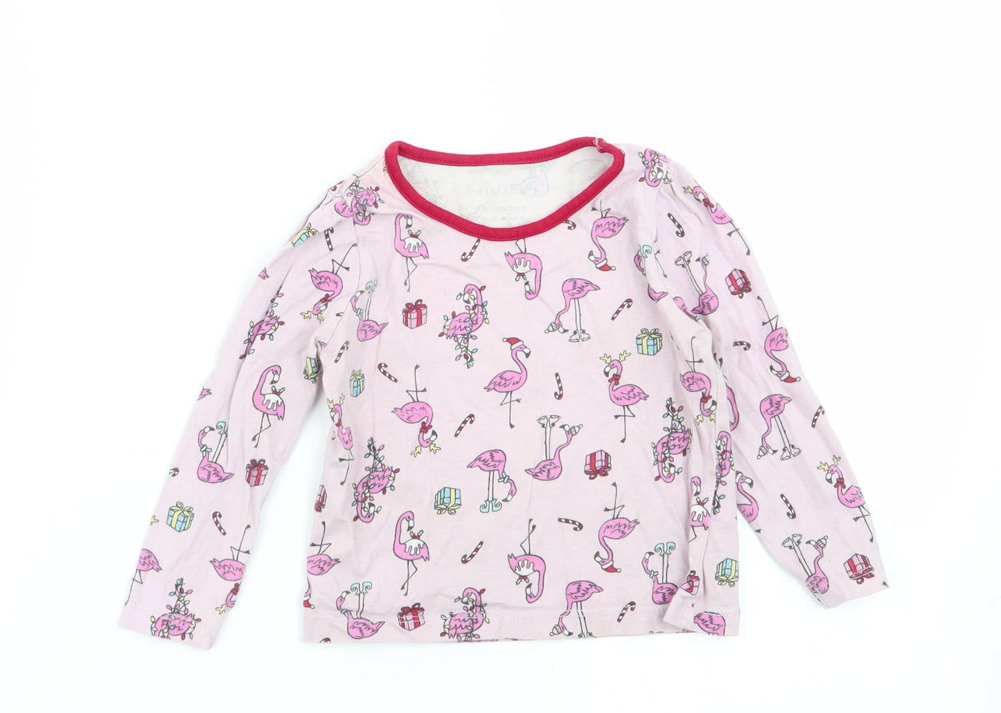 Primark Girls Pink Geometric  Babydoll Pyjama Top Size 18-24 Months