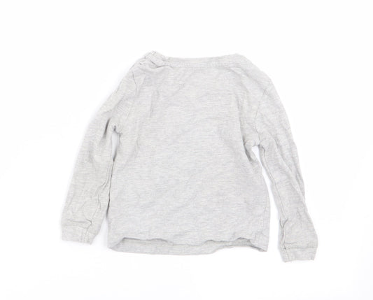 lily and dan Boys Grey Solid   Pyjama Top Size 2-3 Years