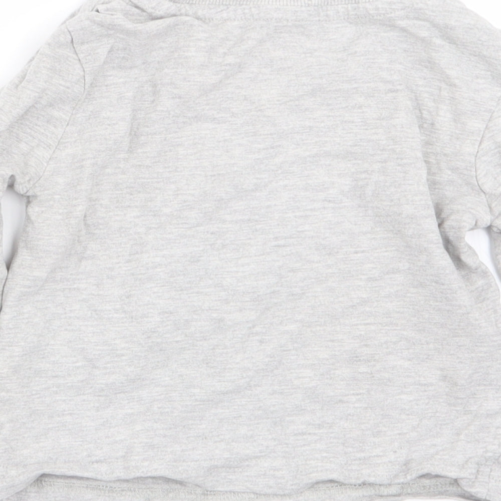 lily and dan Boys Grey Solid   Pyjama Top Size 2-3 Years
