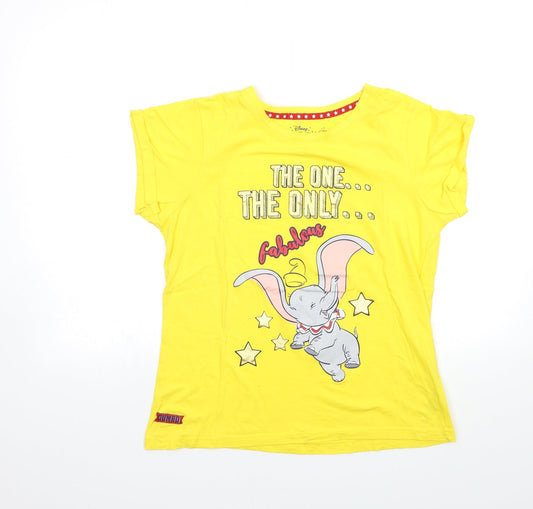 Disney Girls Yellow   Top Pyjama Top Size 12 Years  - DUMBO