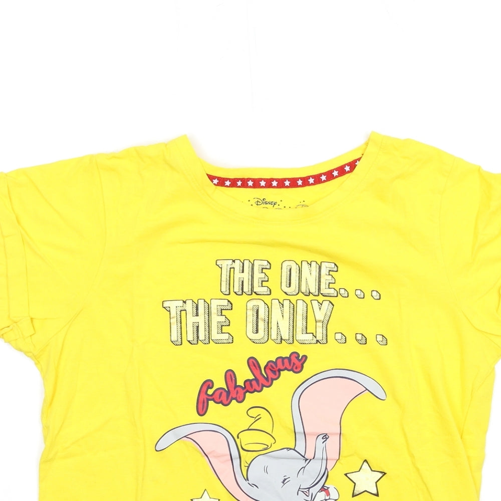 Disney Girls Yellow   Top Pyjama Top Size 12 Years  - DUMBO
