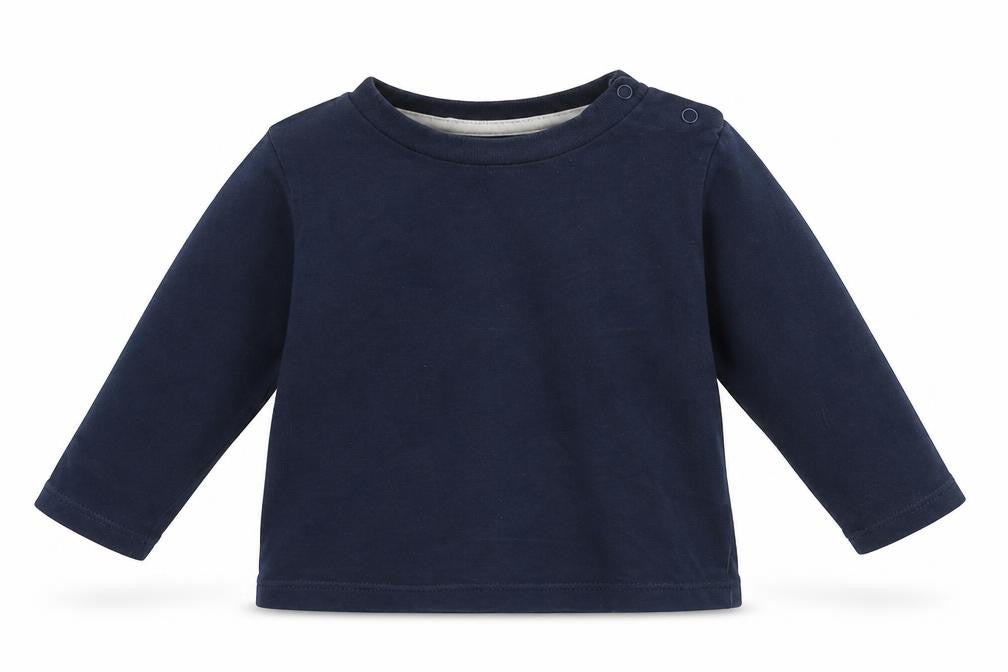 Front view of F&F Baby Blue Basic T-Shirt, size 6-9, Months