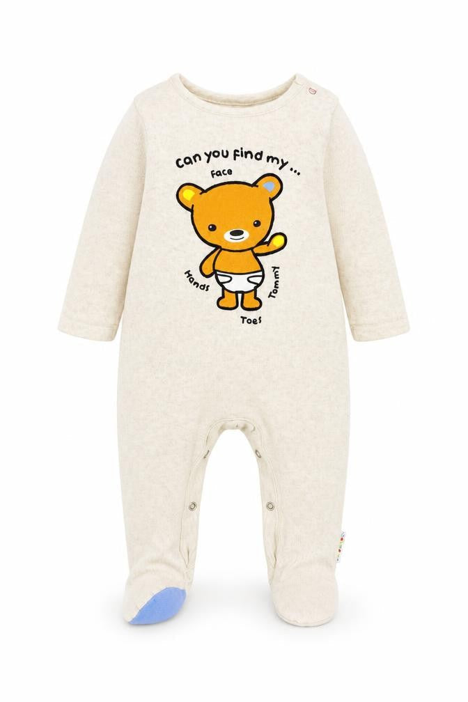 F&F Baby Beige  Fleece Babygrow One-Piece Size 6-9 Months
