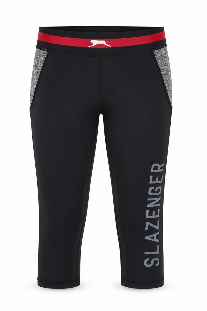 Slazenger Womens Black   Compression Leggings Size 12 L21 in
