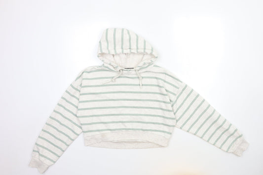 Primark Womens Beige Striped  Pullover Sweatshirt Size 8