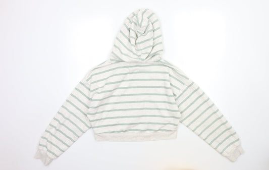 Primark Womens Beige Striped  Pullover Sweatshirt Size 8