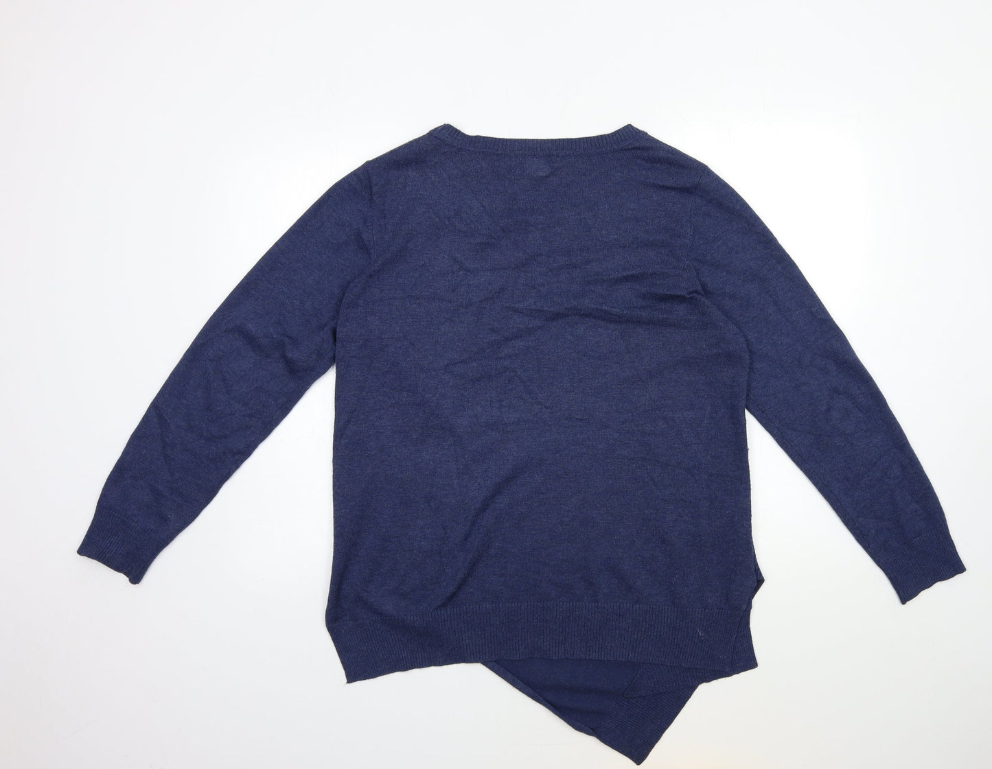 verve Womens Blue  Knit Pullover Jumper Size L