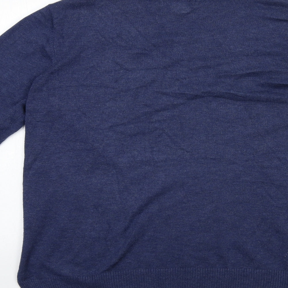 verve Womens Blue  Knit Pullover Jumper Size L