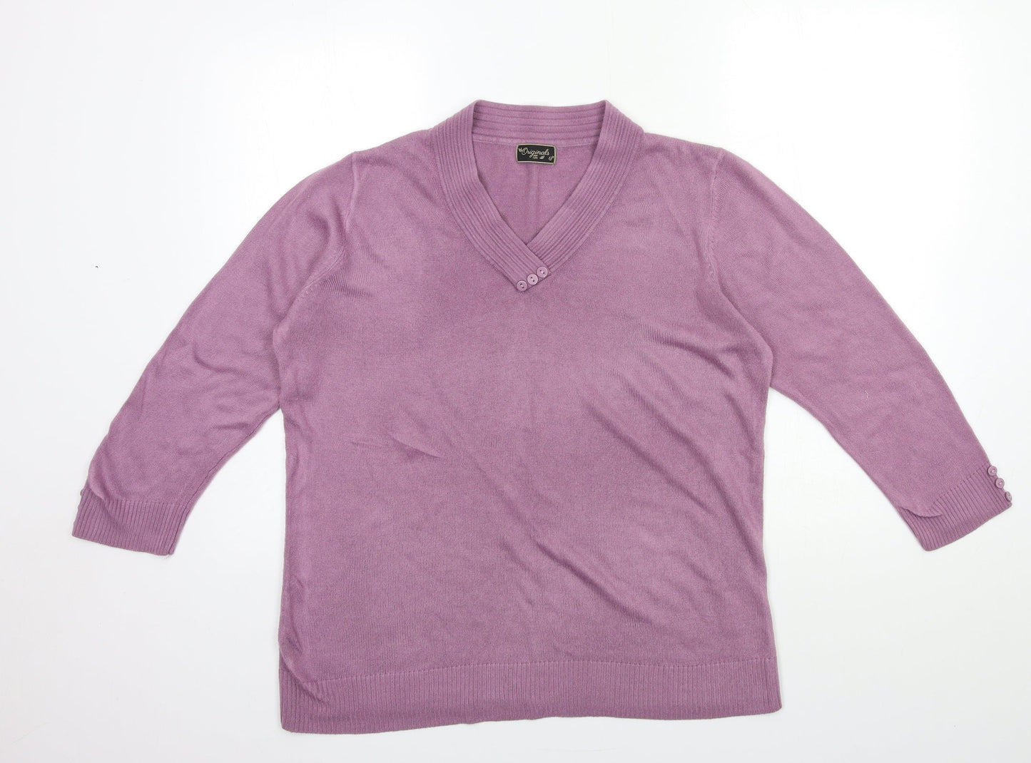 ORIGINALS Womens Purple  Knit Pullover Jumper Size S