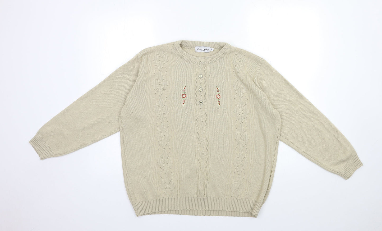 Merry gold Womens Beige  Knit Pullover Jumper Size L