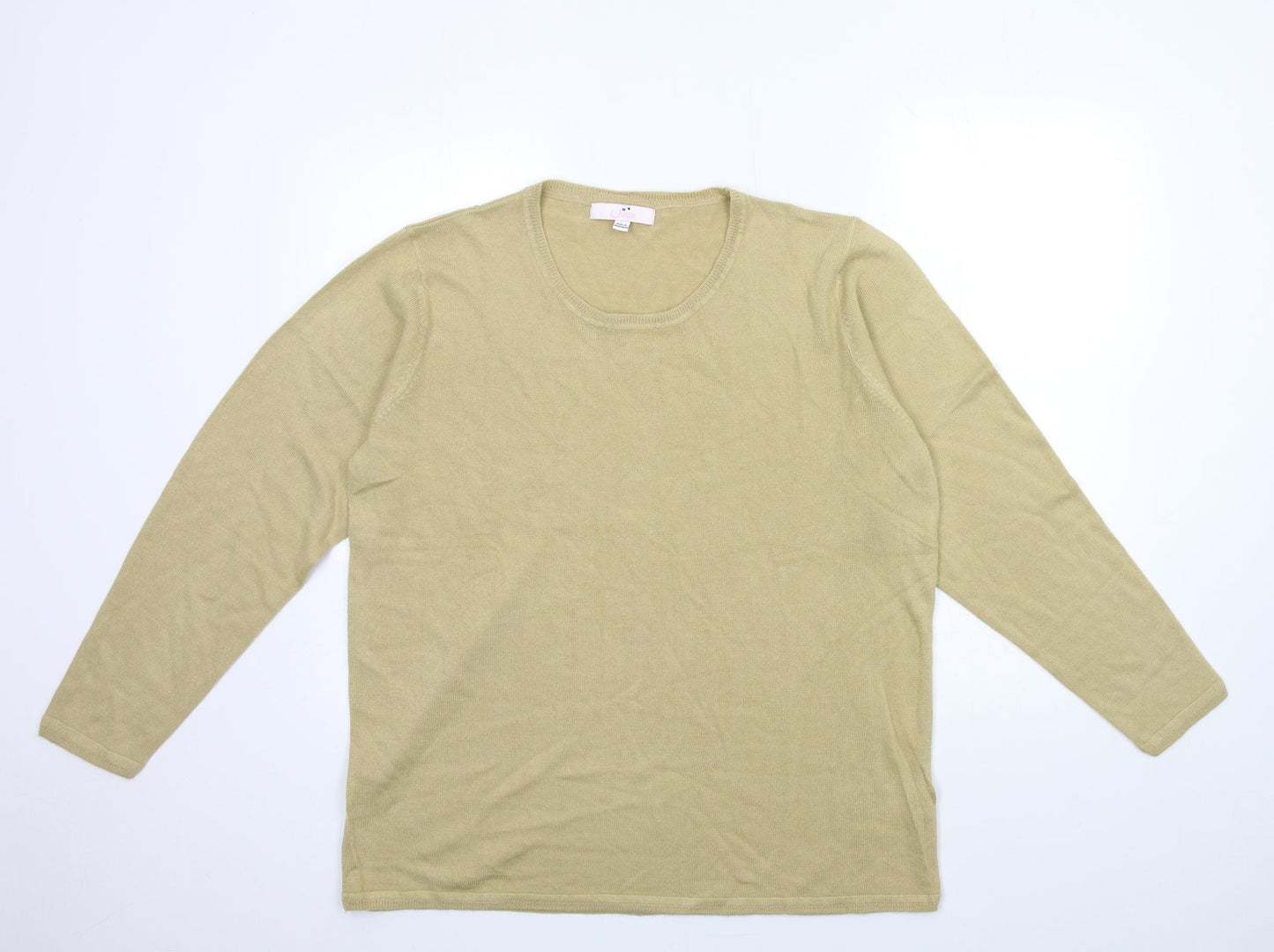 JULIPA Womens Beige  Knit Pullover Jumper Size 20