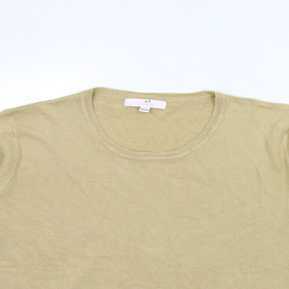 JULIPA Womens Beige  Knit Pullover Jumper Size 20