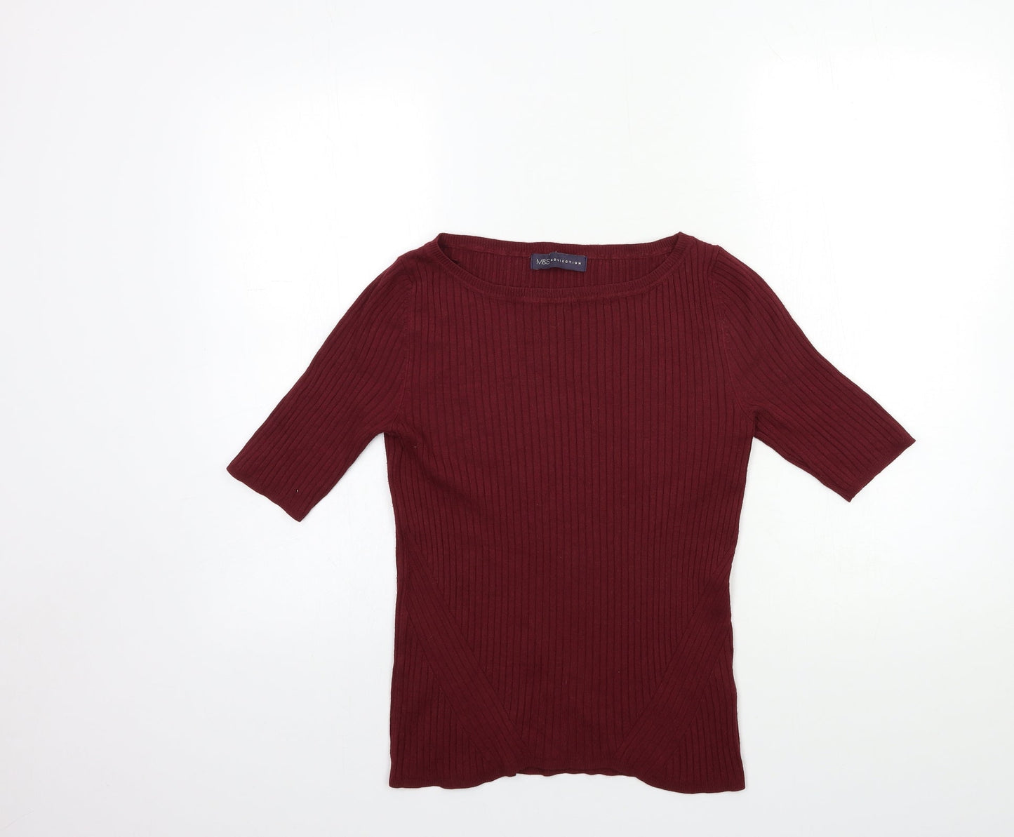 Marks and Spencer Womens Red  Knit Pullover Jumper Size 10