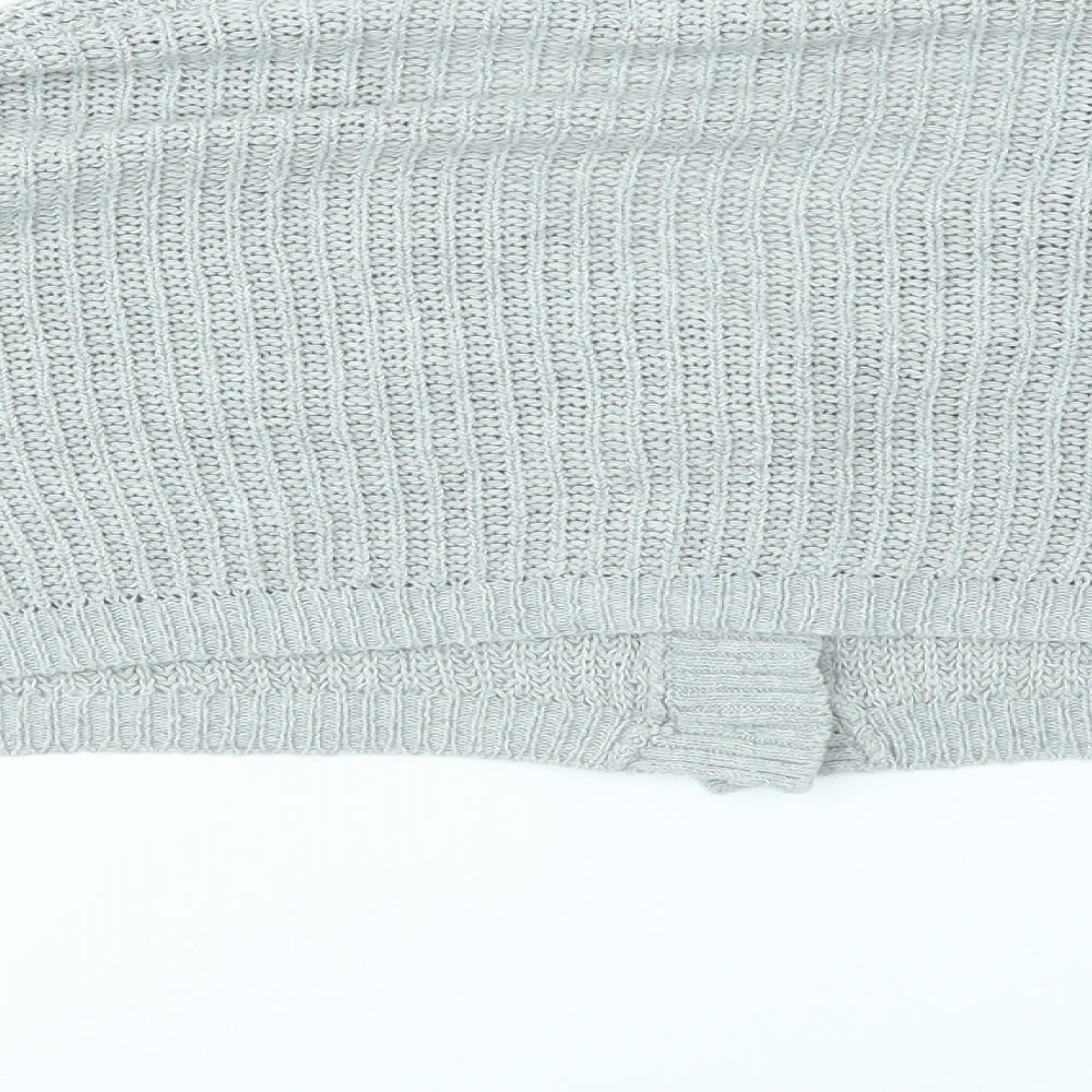 PRETTYLITTLETHING Womens Grey   Cardigan Jumper Size S