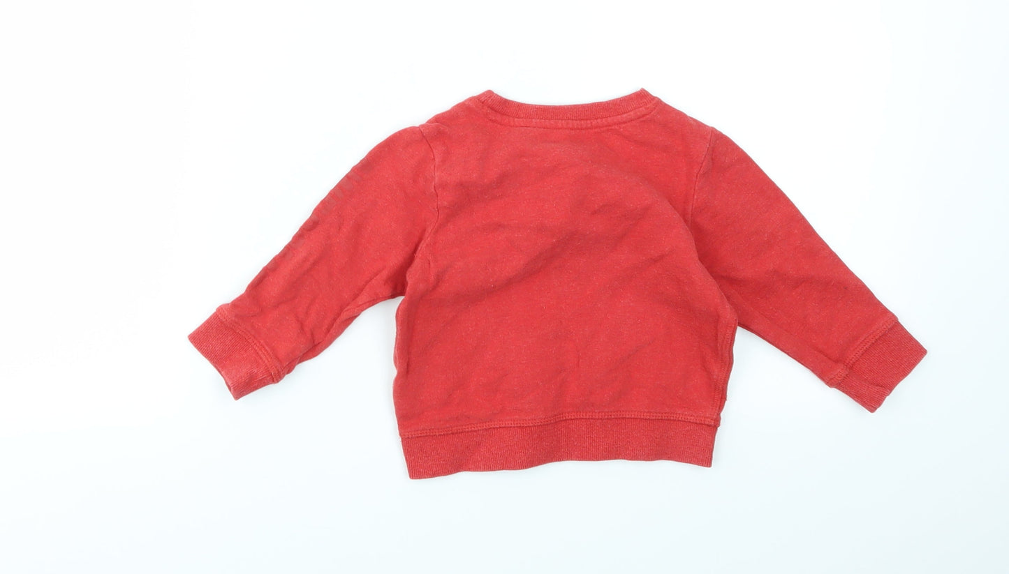 M Boys Red   Pullover Jumper Size 12-18 Months