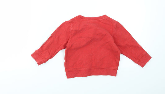 M Boys Red   Pullover Jumper Size 12-18 Months