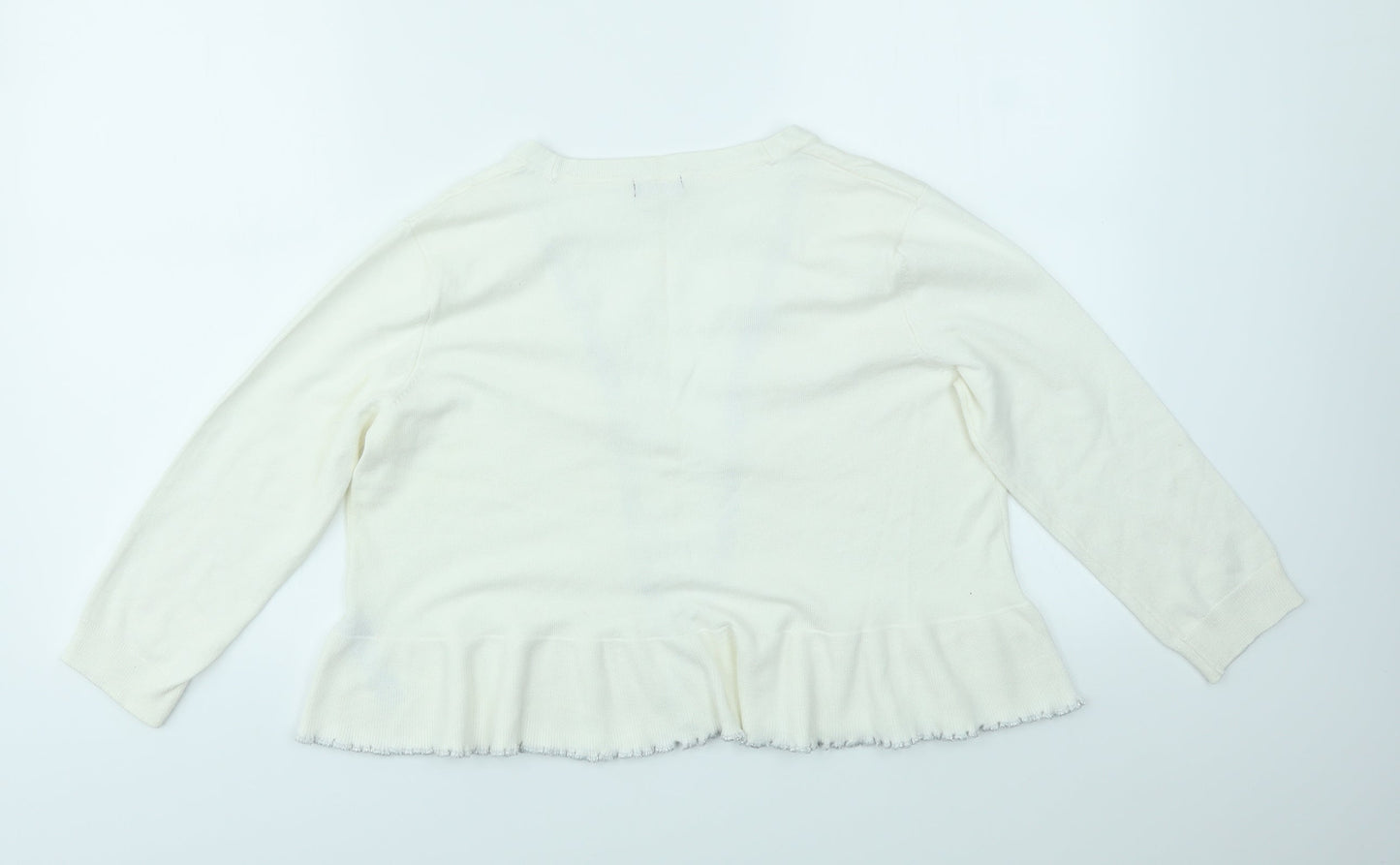 M&Co Womens Ivory   Cardigan Jumper Size 12