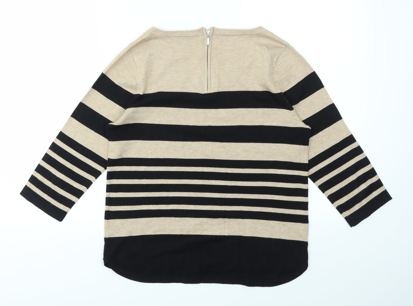 M&Co Womens Multicoloured Striped  Pullover Jumper Size 12