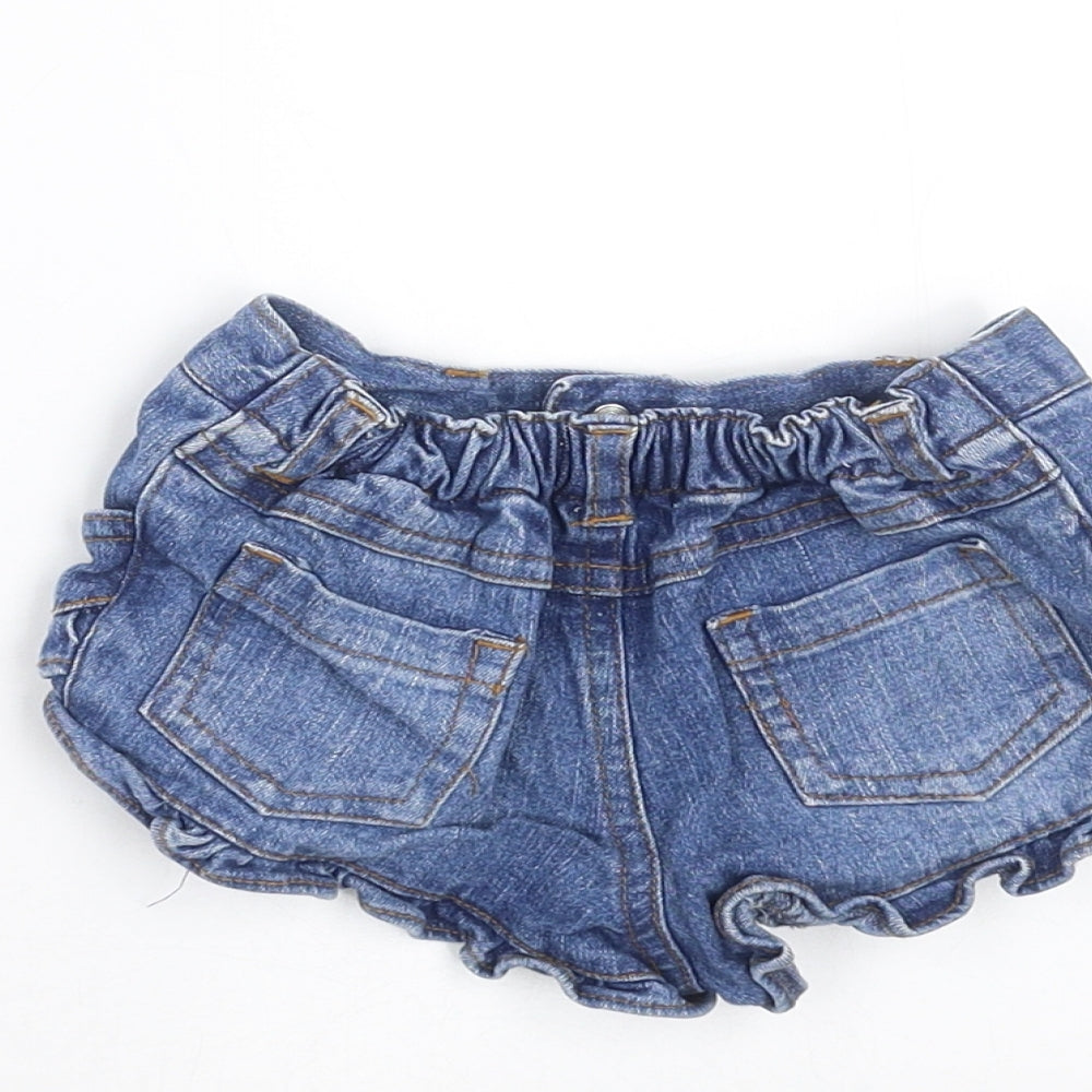 Earlydays Girls Blue  Denim  Trousers Size 6-9 Months  - hotpants