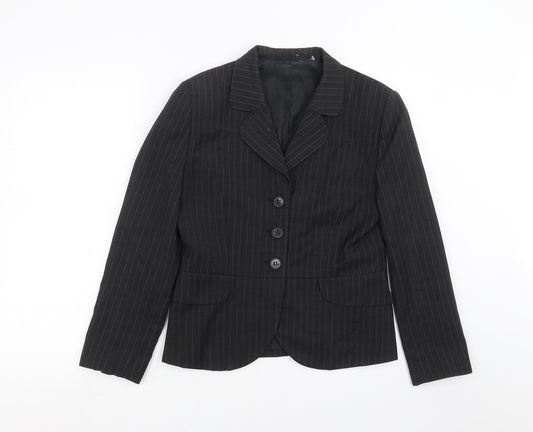 Wardrobes Womens Grey Striped  Jacket Suit Jacket Size 8