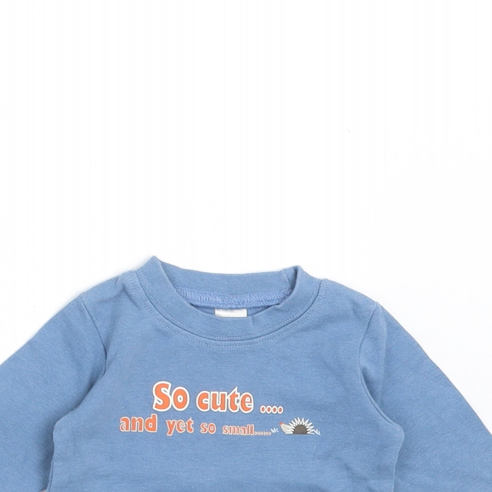 Tiny Ted Baby Blue   Basic T-Shirt Size 0-3 Months  - so cute
