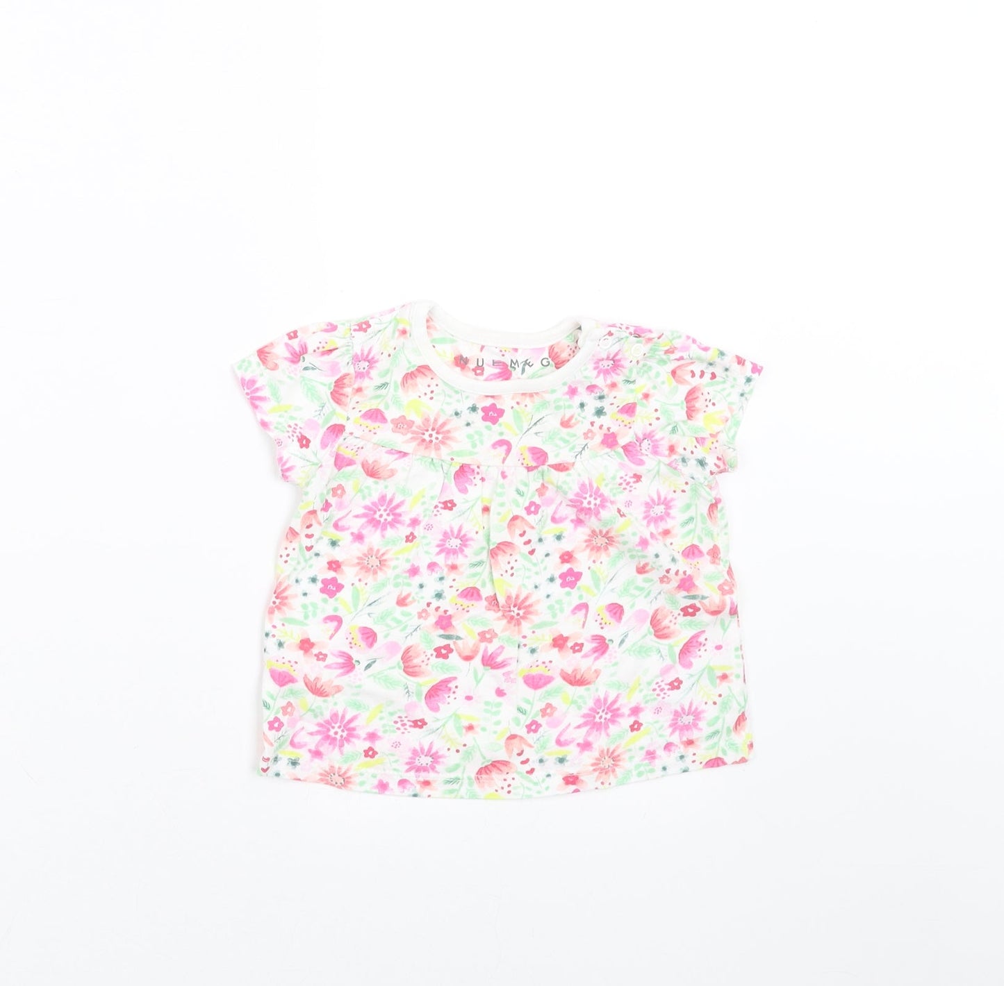 Nutmeg Girls Multicoloured Floral  Basic T-Shirt Size 6-9 Months