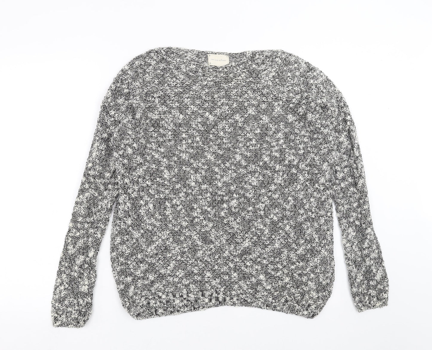 New Look Womens Grey  Knit Pullover Jumper Size S