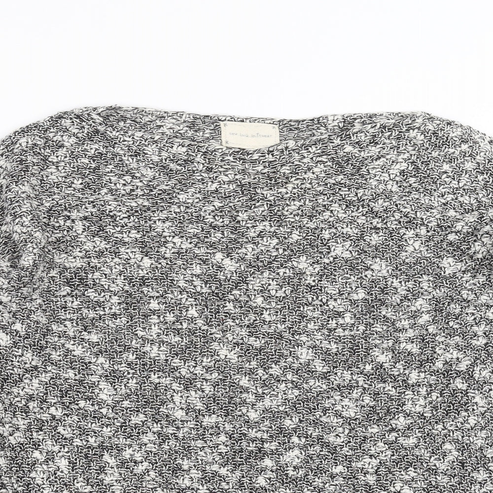 New Look Womens Grey  Knit Pullover Jumper Size S
