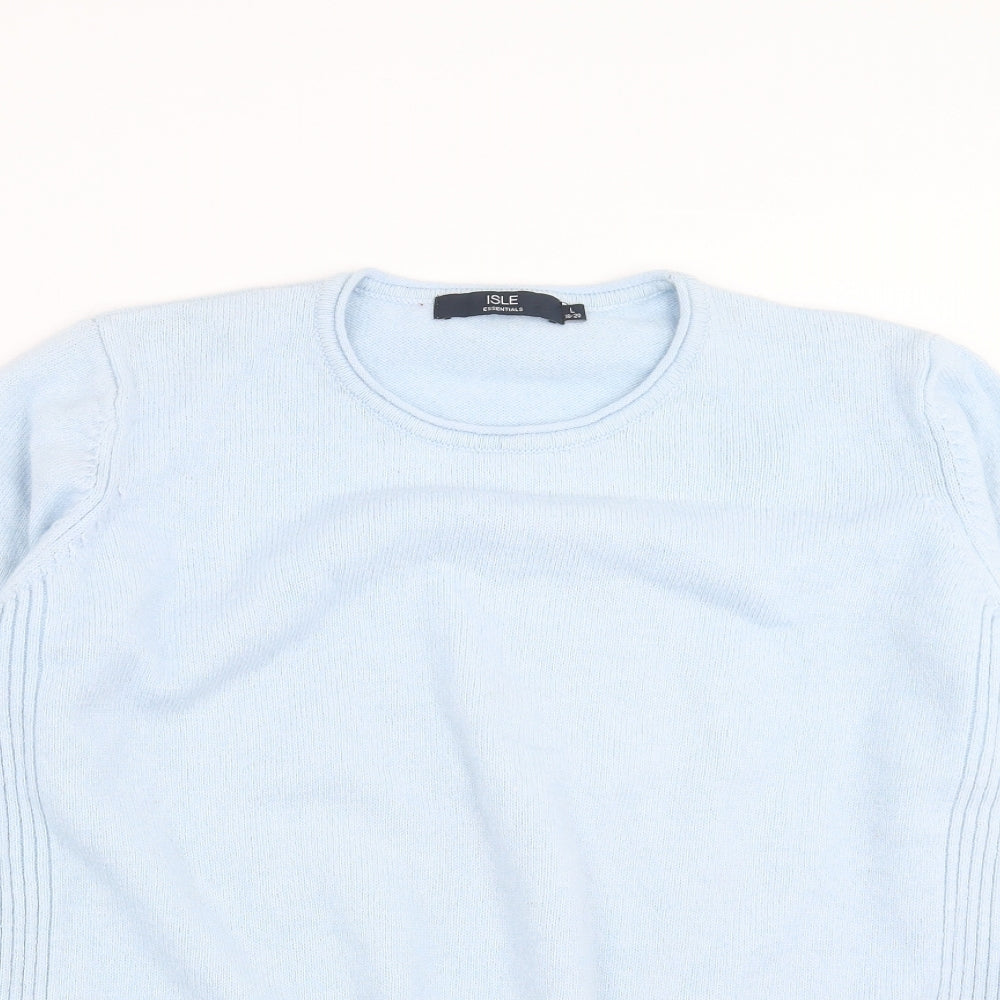ISLE Womens Blue  Knit Pullover Jumper Size L