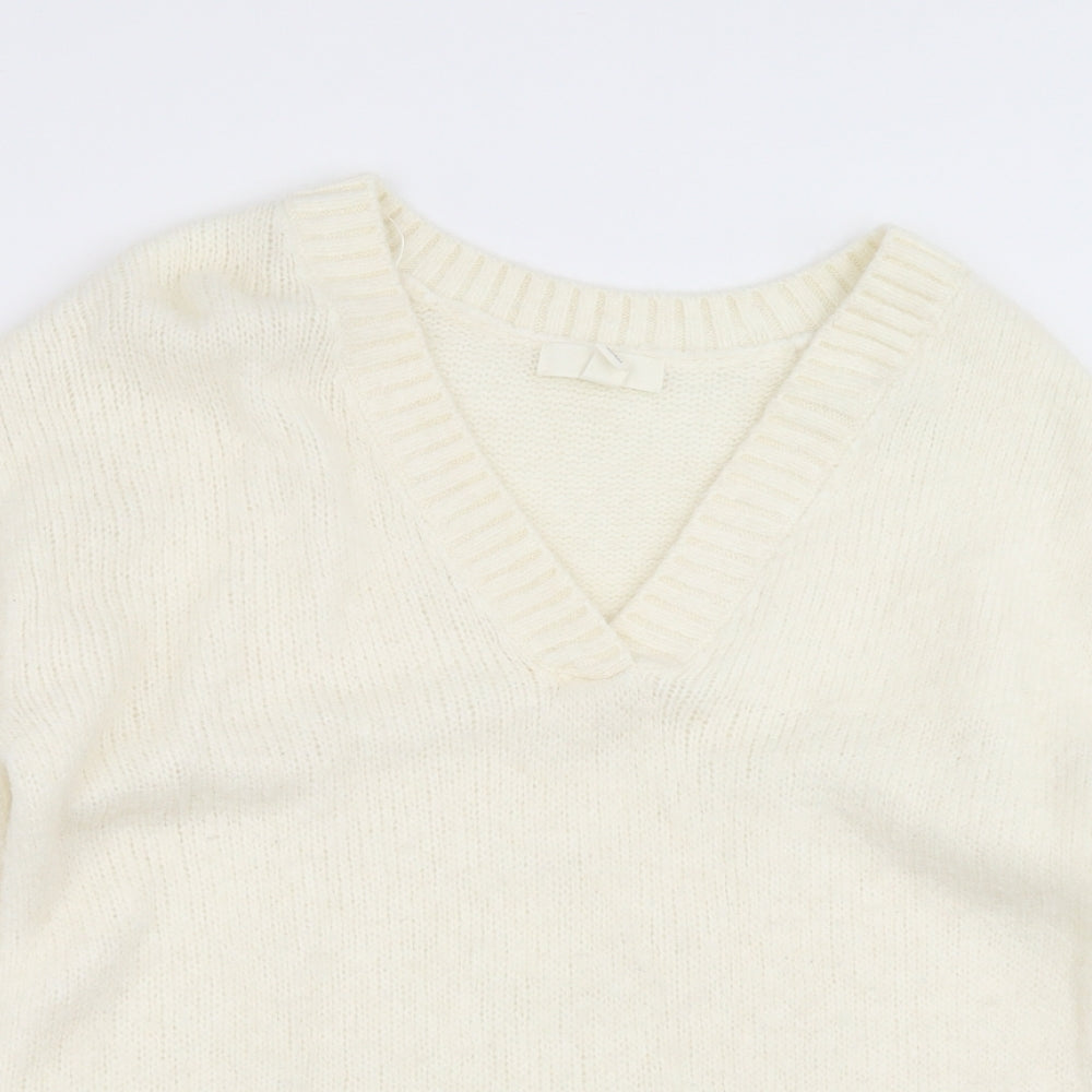 H&M Womens Ivory  Knit Pullover Jumper Size XS