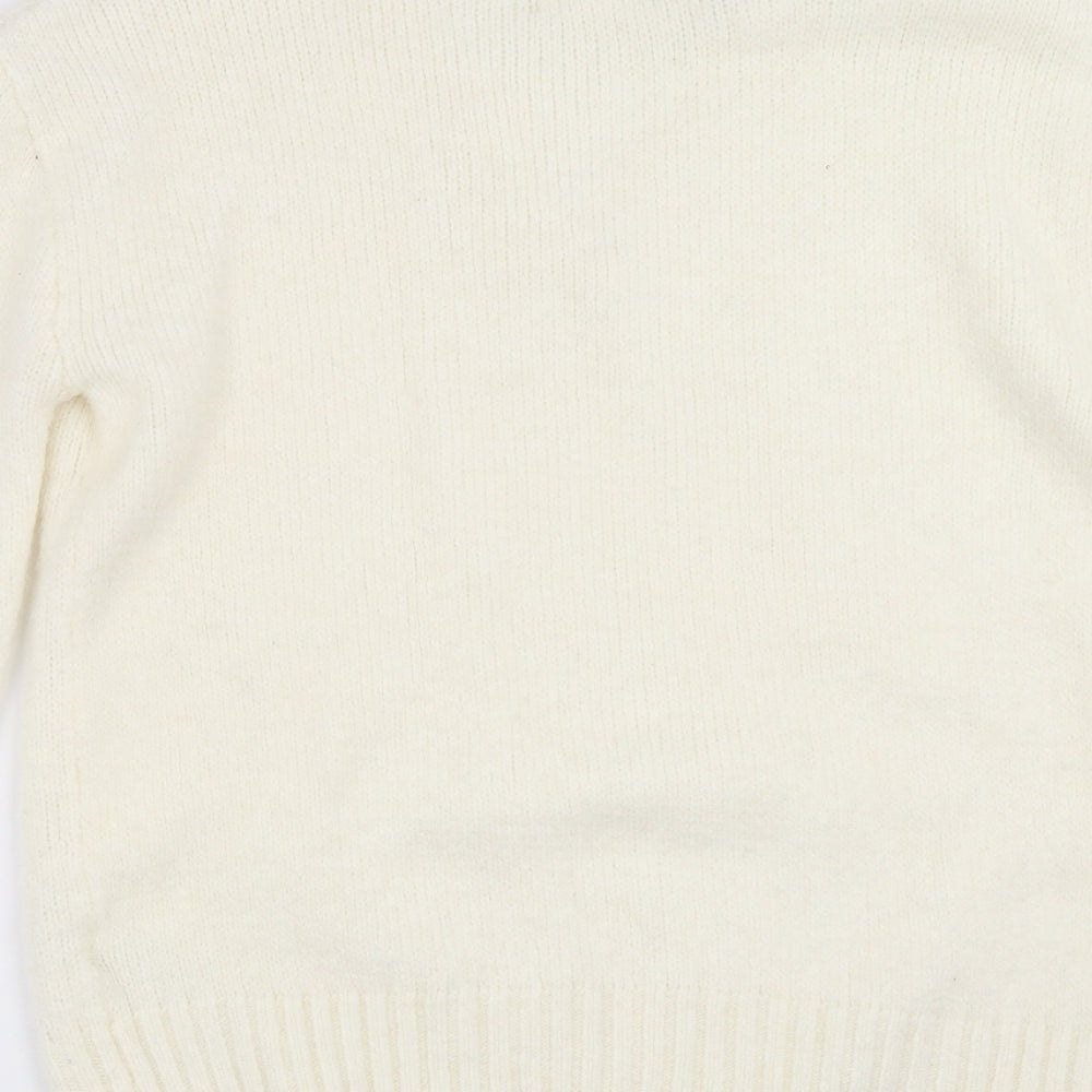 H&M Womens Ivory  Knit Pullover Jumper Size XS