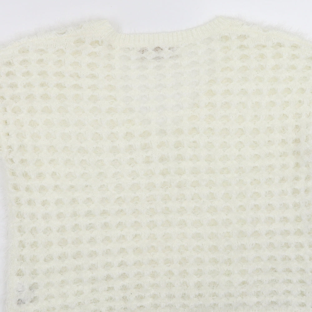 NEXT Womens Ivory  Knit Pullover Jumper Size M