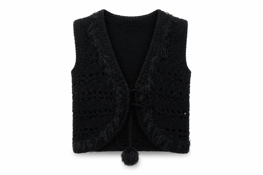 Primark Womens Black  Knit Cardigan Jumper Size 10