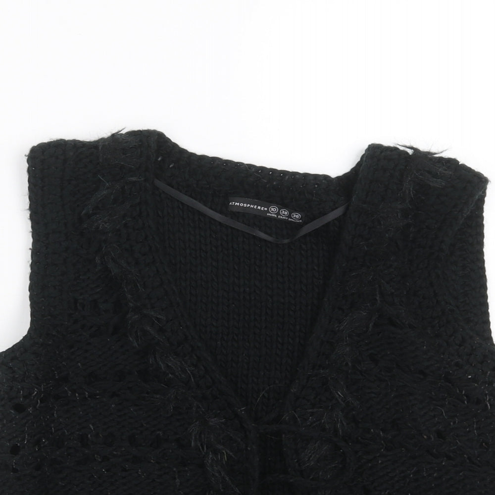 Primark Womens Black  Knit Cardigan Jumper Size 10