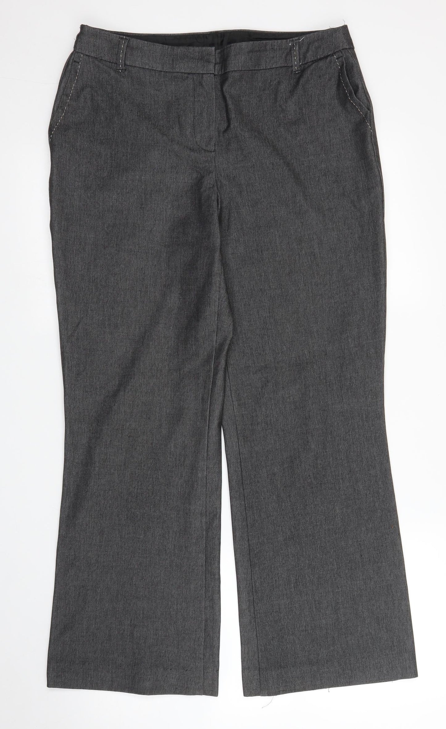 M&S Womens Grey   Trousers  Size 32 in L28 in