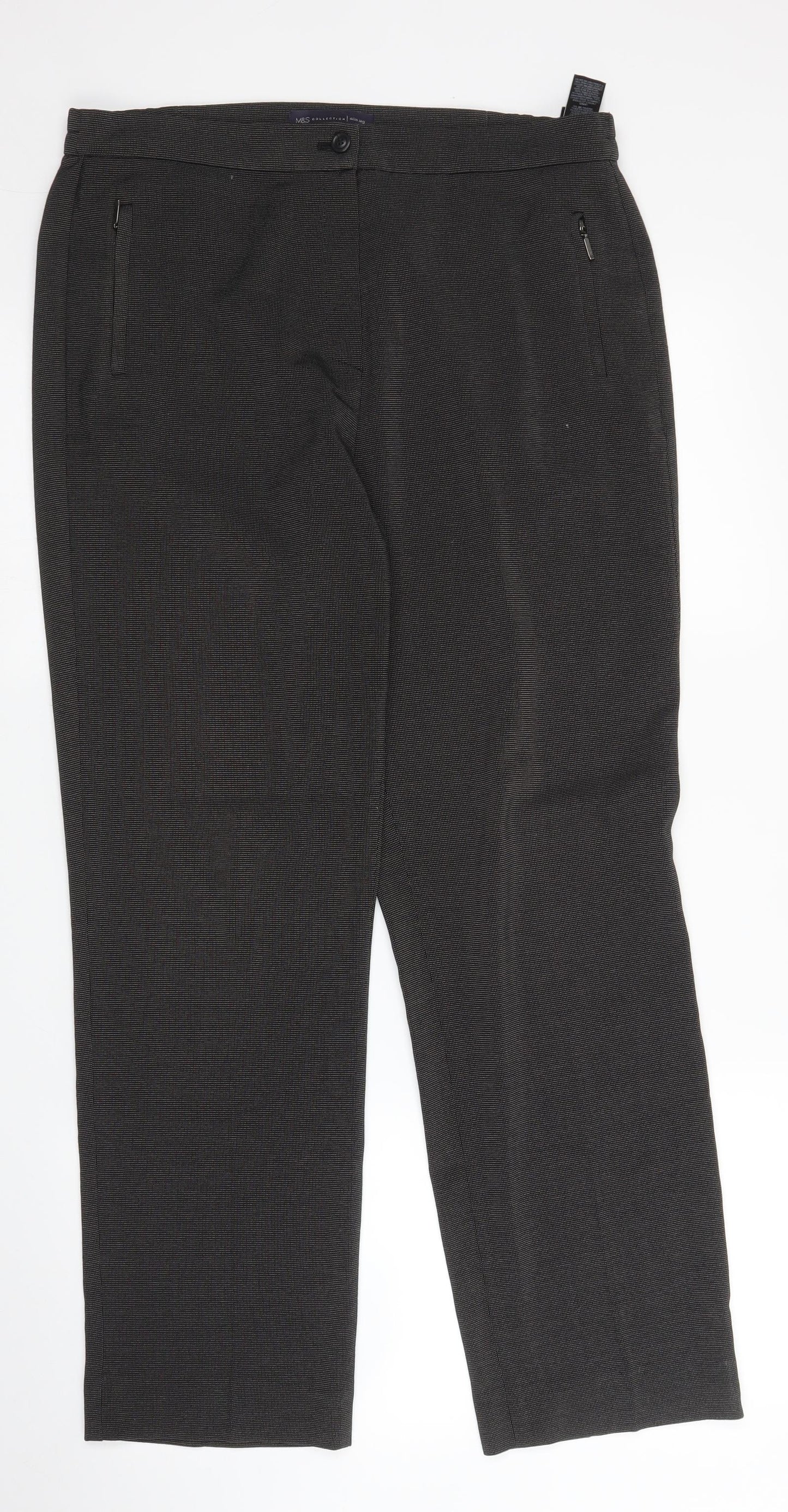 M&S Womens Grey   Trousers  Size 12 L28 in