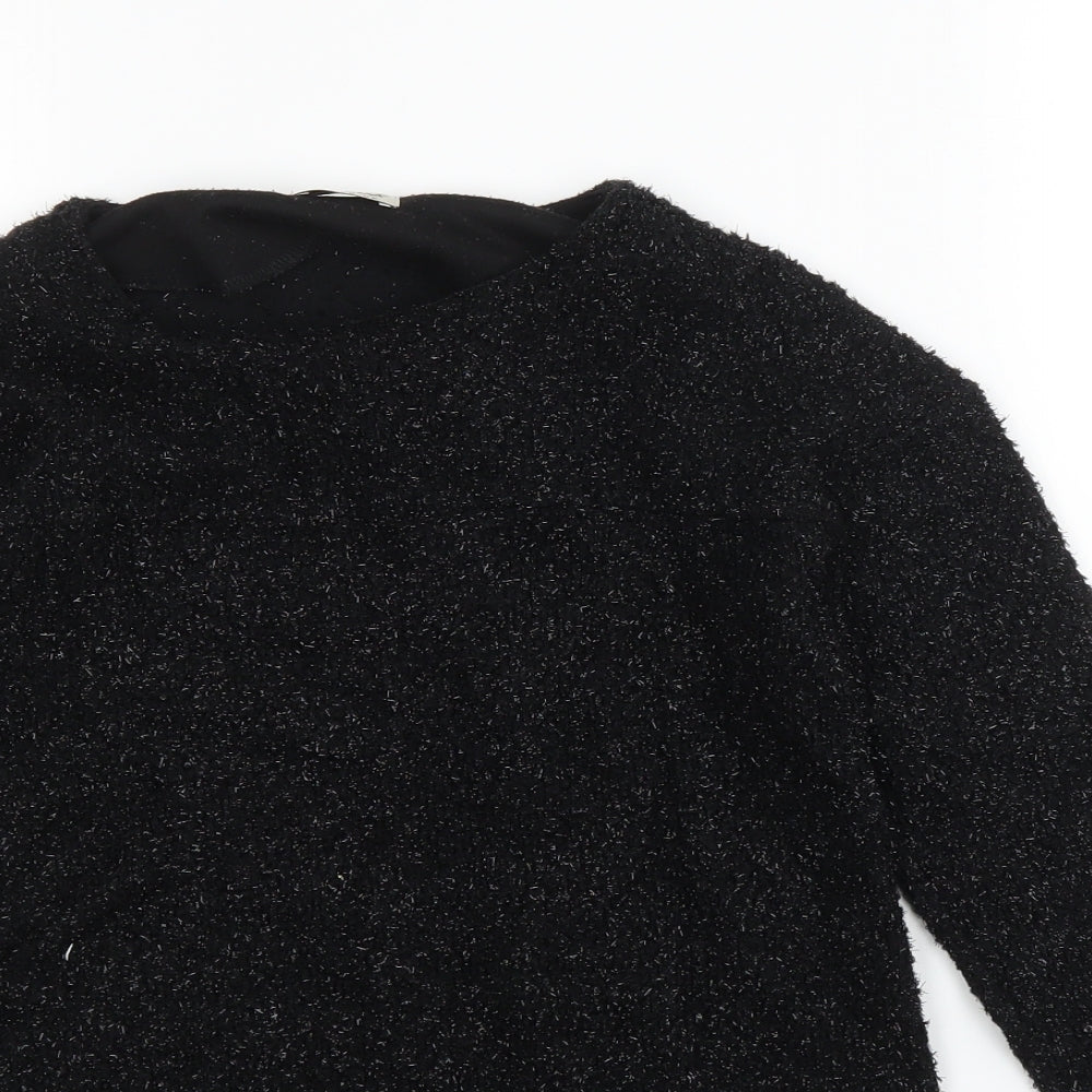 NEXT Girls Black   Pullover Jumper Size 8 Years