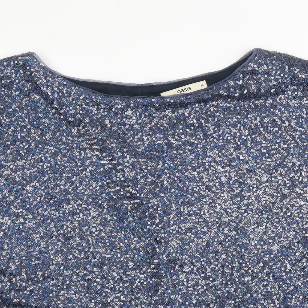 Oasis Womens Blue   Basic Blouse Size XS