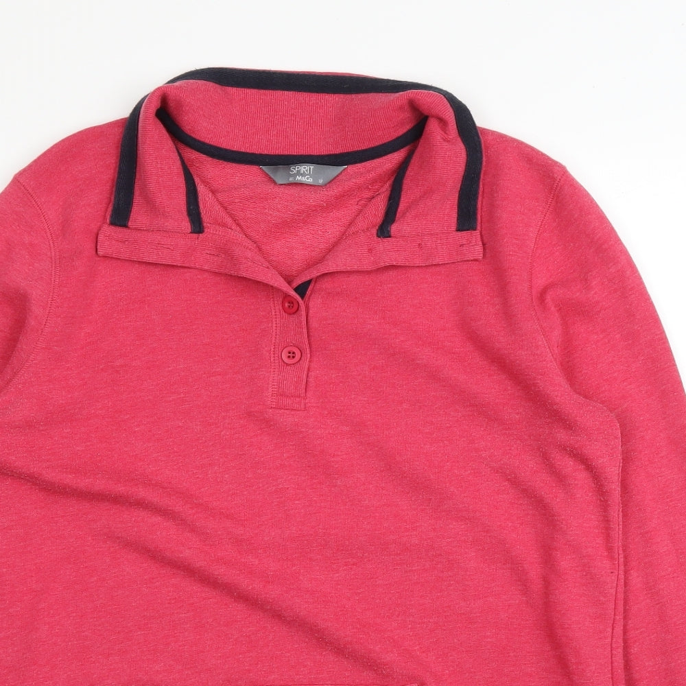 M&Co Womens Pink   Pullover Jumper Size 12