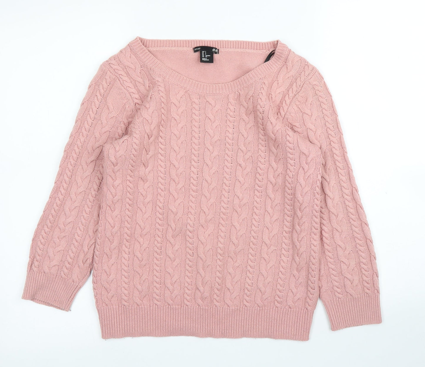 H&M Womens Pink   Pullover Jumper Size S