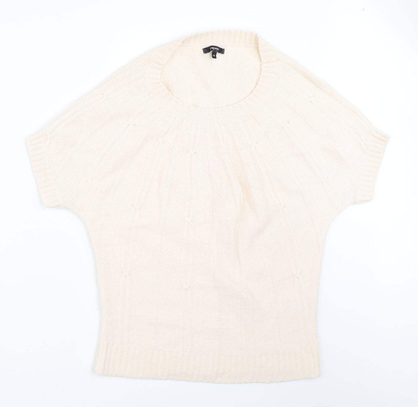Papaya Womens Ivory   Pullover Jumper Size 14