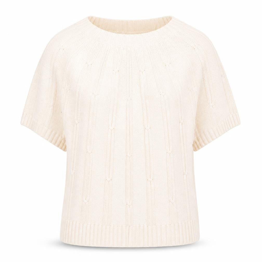 Front view of Papaya women’s ivory jumper, size UK 14